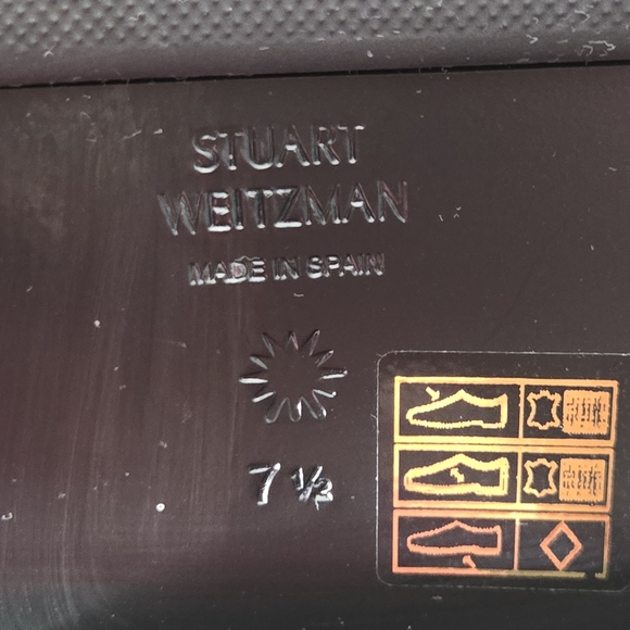 Stuart Weitzman Womens Black 5050 Lift Woven Leather Knee High Boots Size 7.5 - Picture 9 of 12